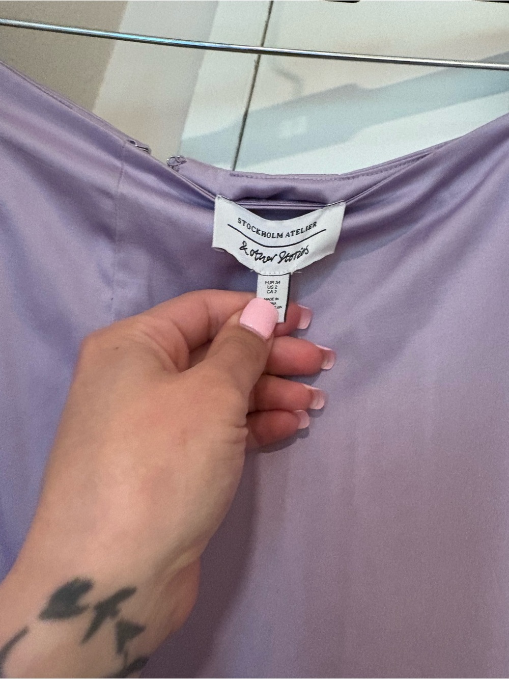 Lilac Satin Maxi Slip Skirt - Picture 5 of 7